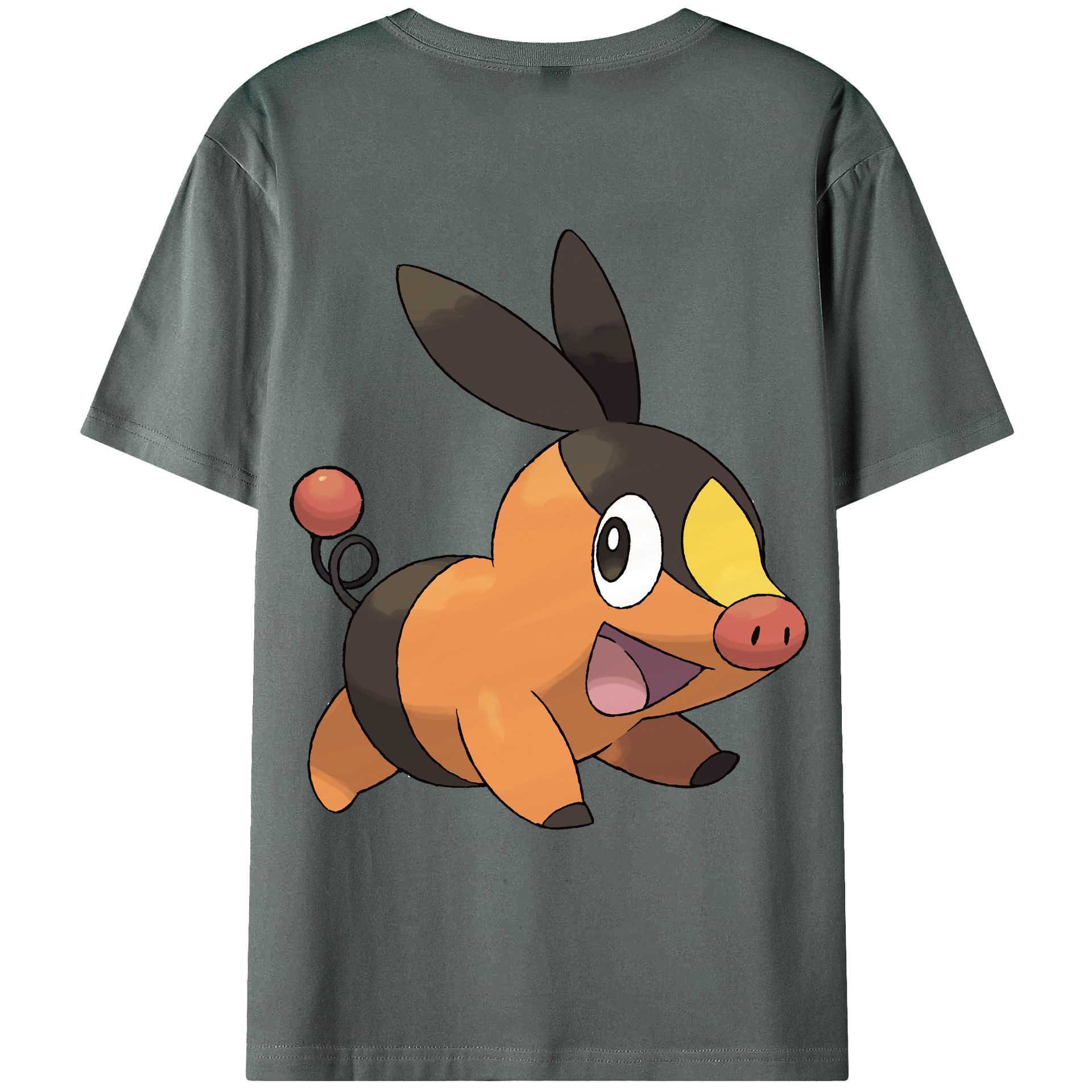（画像用） ポケットモンスター Pokémon 綿100％ メンズ半袖Tシャツ（バックプリント） 通気性